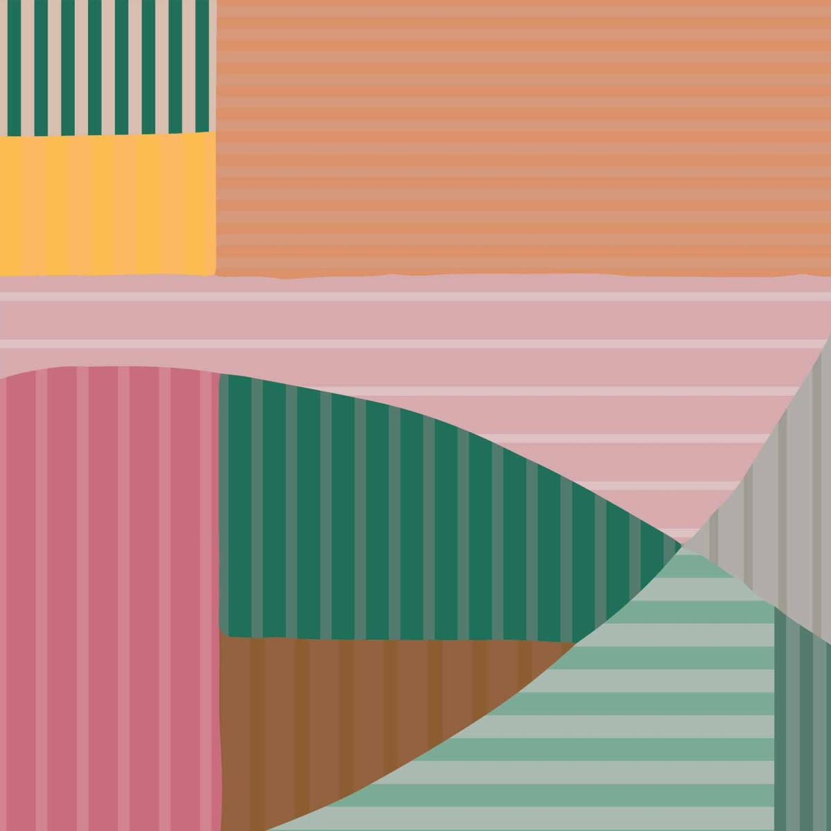Papier peint panoramique Harmonies linéaires - Collection Axelle Design - Acte-Deco