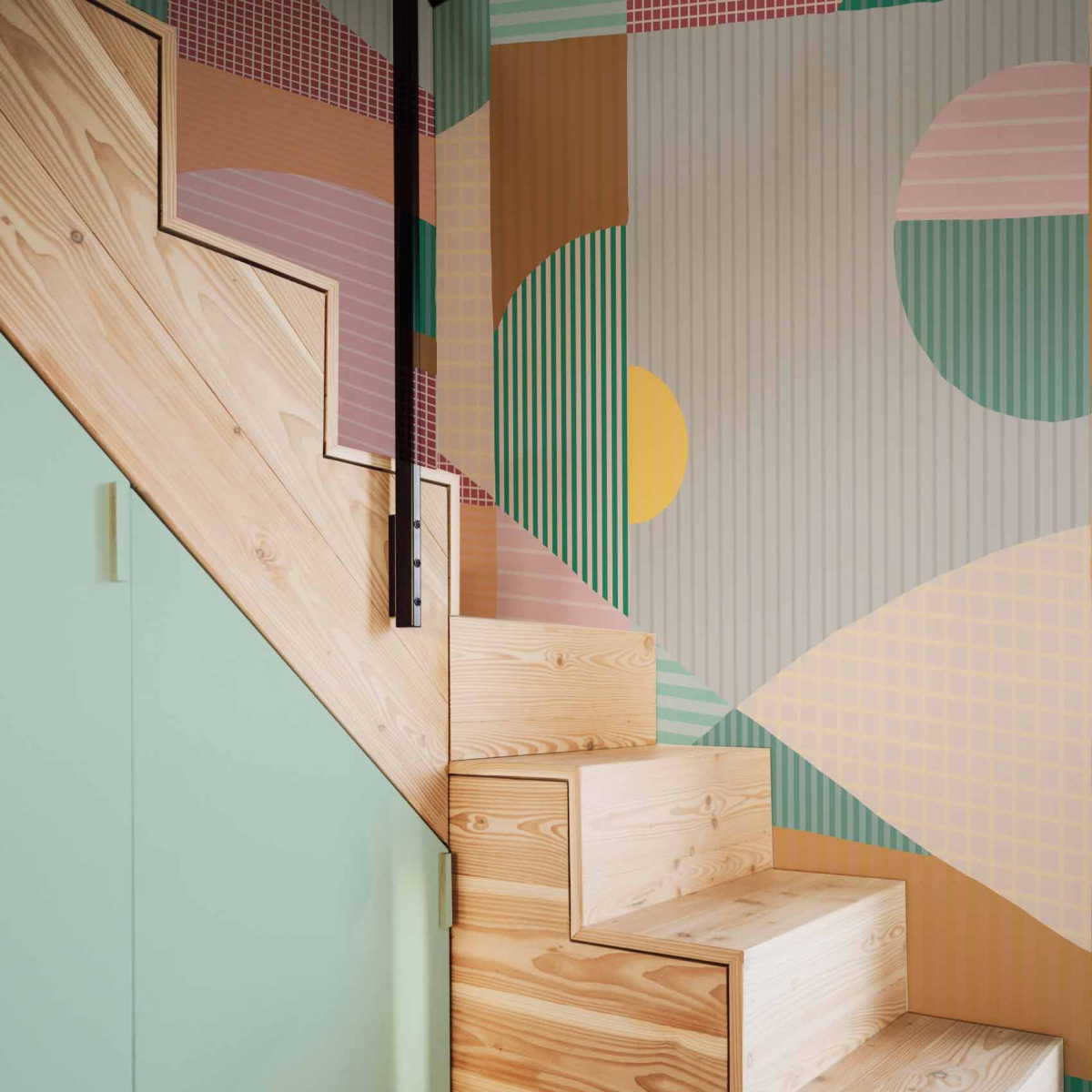 Papier peint panoramique Harmonies linéaires - Collection Axelle Design - Acte-Deco
