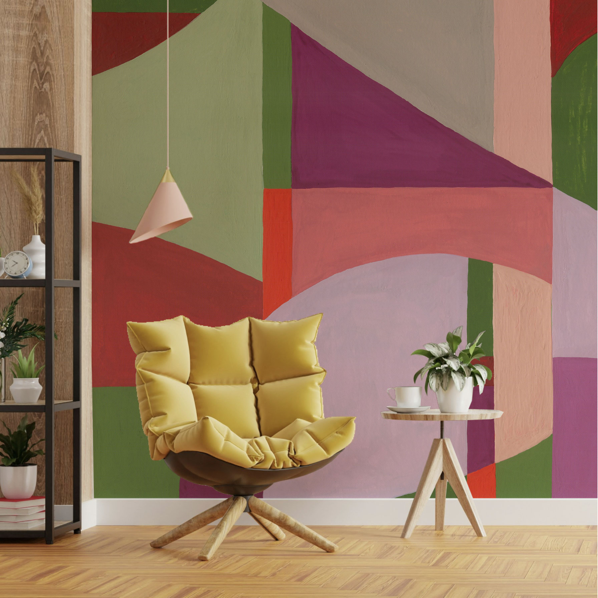 Papier peint panoramique paysage décomposé - Collection Axelle Design - Acte-Deco