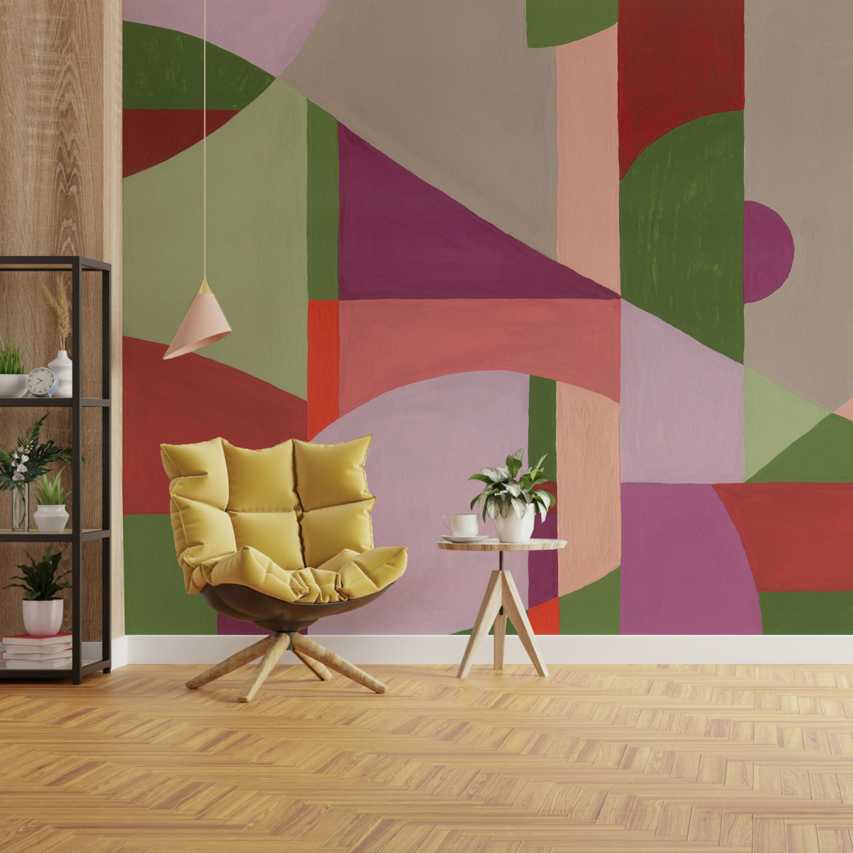 Papier peint panoramique paysage décomposé - Collection Axelle Design - Acte-Deco