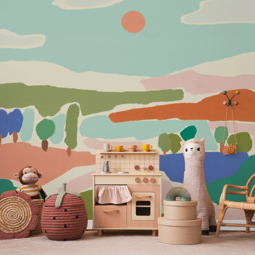 Panorama-Vliestapete Sommer in Farbe - Weiße Sammlung Daramir - - Acte-Deco