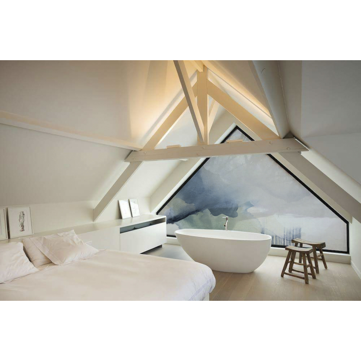 Vitrophanie - Squid-Textil für Fenster Ciel fumé