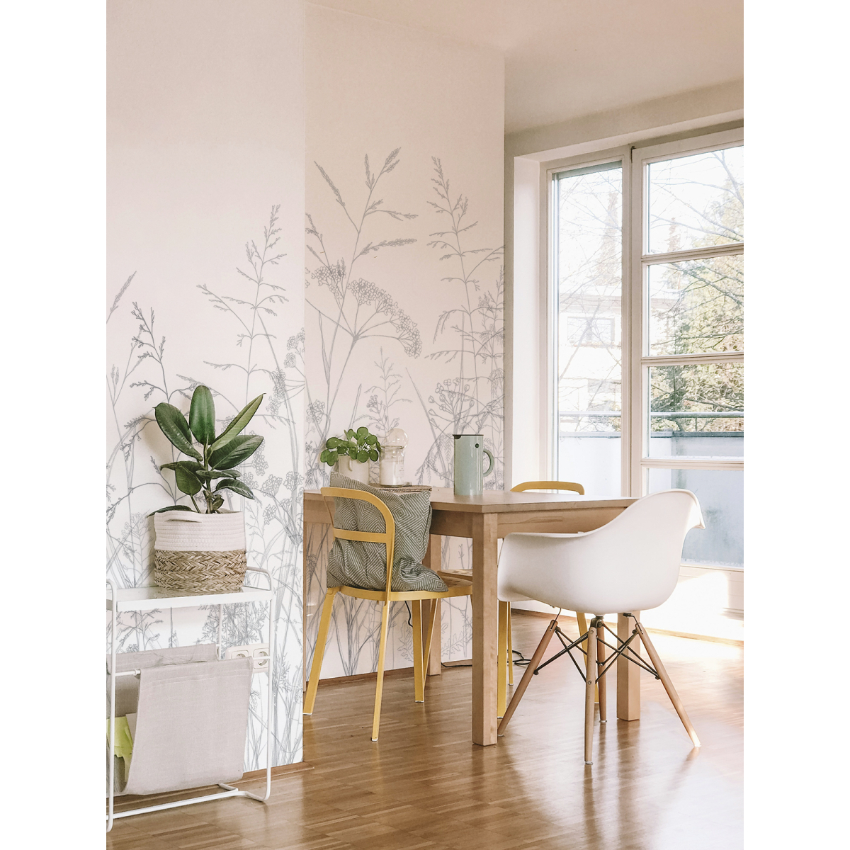 Papier peint panoramique Dans les champs - Collection Lulu au crayon - Acte-Deco