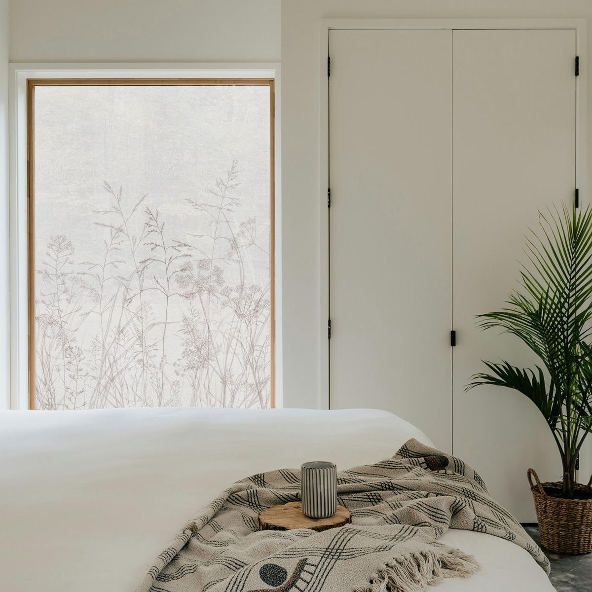 Vitrophanie Dans les champs - Textile Squid pour vitrage | Acte-Deco