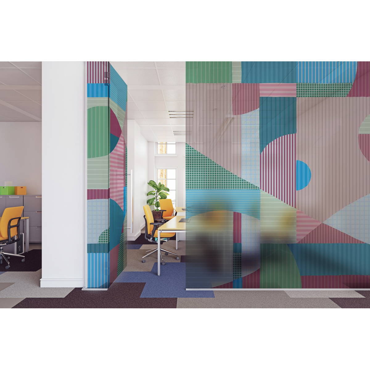 Decorative window film Harmonies linéaires - Decorative window film