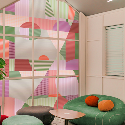 Decorative window film Harmonies linéaires - Decorative window film