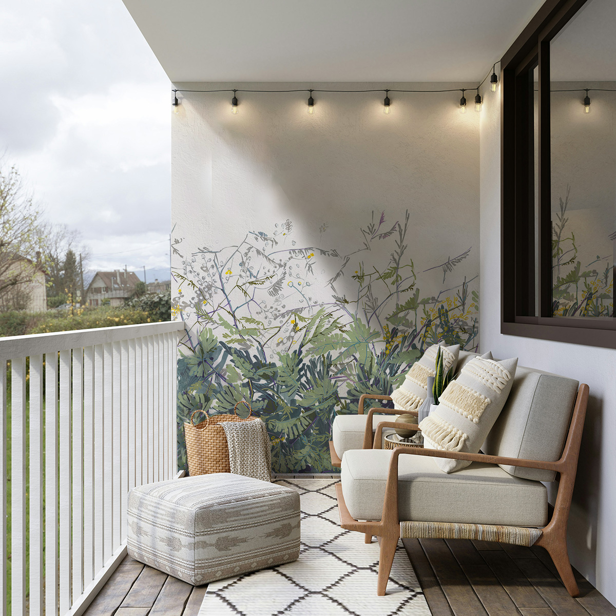 Décor extérieur A travers les branches - résistant aux UV