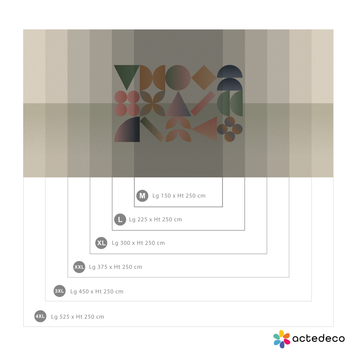 Panorama-Tapete Prisma - Sammlung Paprika Replika - - Acte-Deco