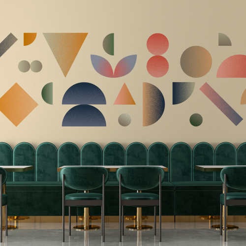 Tempo panoramic wallpaper - Paprika Replika collection - Acte-Deco