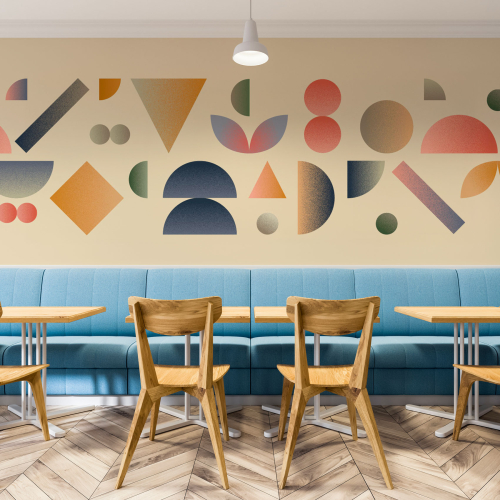 Tempo panoramic wallpaper - Paprika Replika collection - Acte-Deco