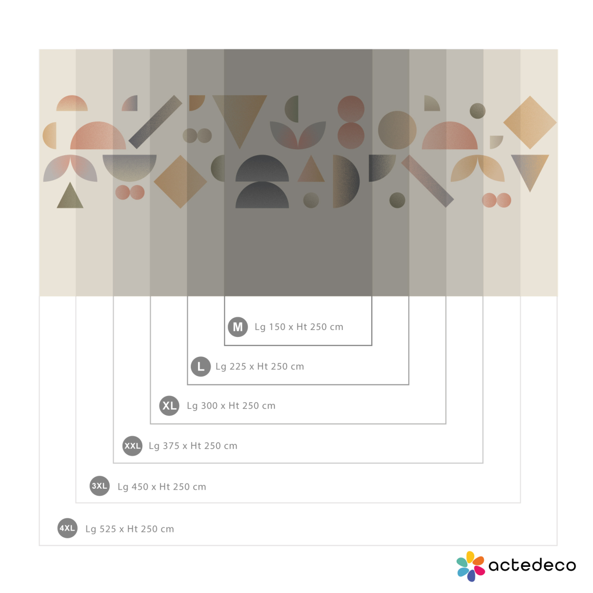 Tempo panoramic wallpaper - Paprika Replika collection - Acte-Deco