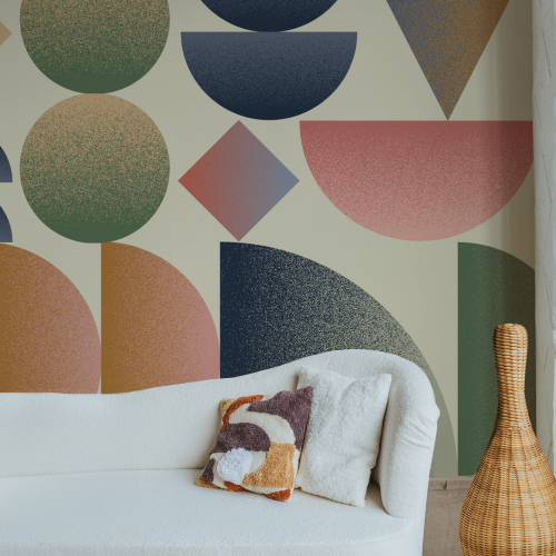 Panorama-Tapete mit geometrischen Mustern - Kollektion Paprika Replika - Acte-Deco