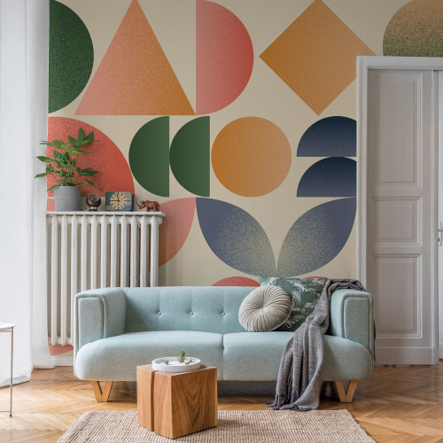 Panorama-Tapete mit geometrischen Mustern - Kollektion Paprika Replika - Acte-Deco