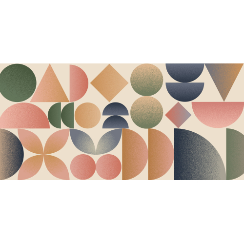 Panorama-Tapete mit geometrischen Mustern - Kollektion Paprika Replika - Acte-Deco