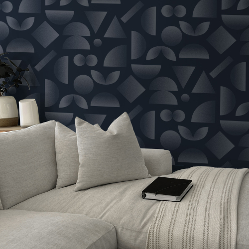 Panoramic Kaleido wallpaper - Paprika Replika collection - Acte-Deco