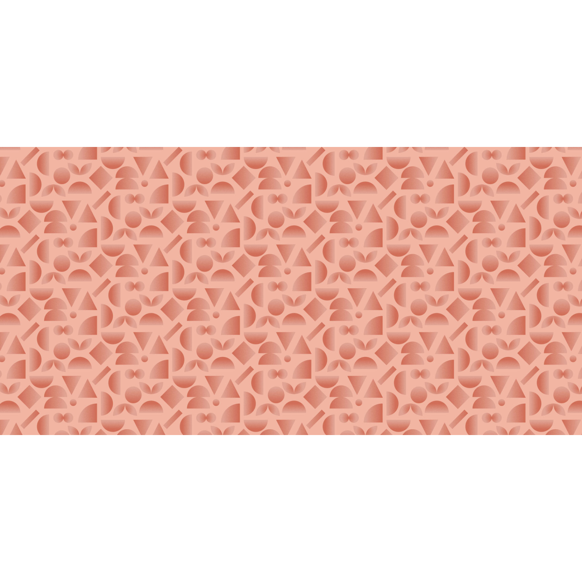 Panoramic Kaleido wallpaper - Paprika Replika collection - Acte-Deco