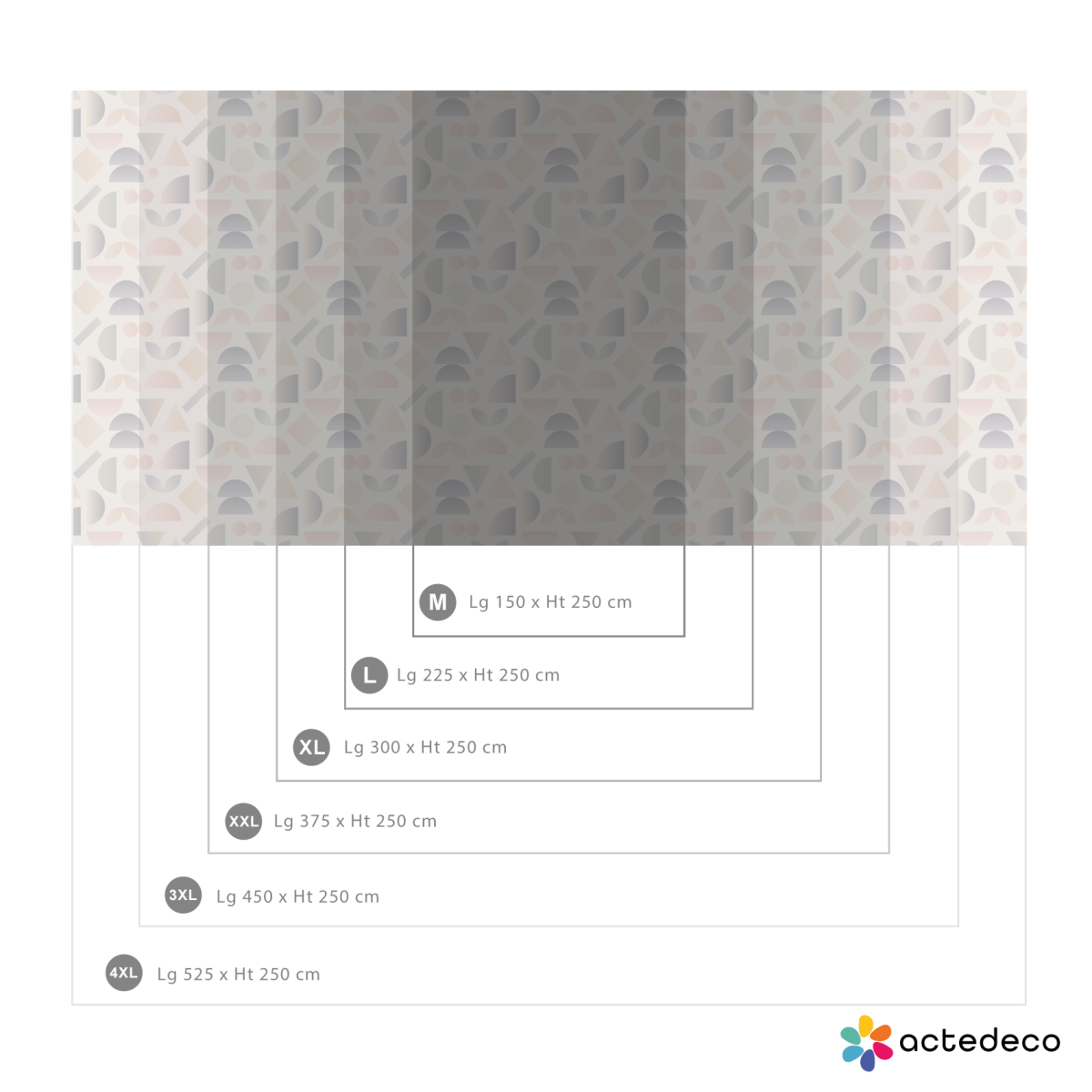 Panoramic Kaleido wallpaper - Paprika Replika collection - Acte-Deco