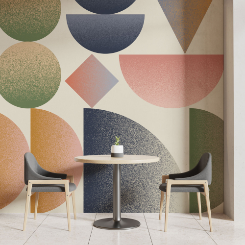 Panorama-Tapete mit geometrischen Mustern - Kollektion Paprika Replika - Acte-Deco