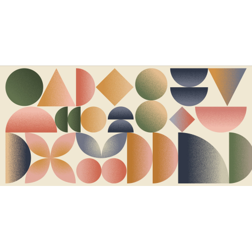 Panorama-Tapete mit geometrischen Mustern - Kollektion Paprika Replika - Acte-Deco