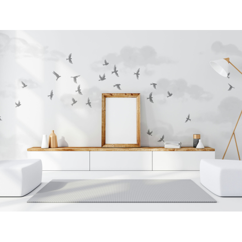 Papier peint panoramique murmuration - Collection Luluaucrayon - Acte-Deco