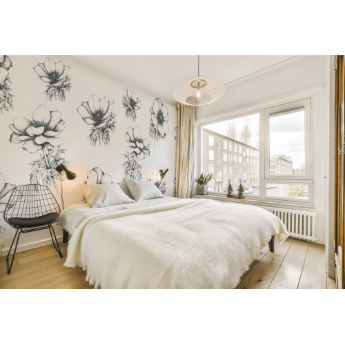 Panoramic wallpaper Anemones - Luluaucrayon collection - Acte-Deco