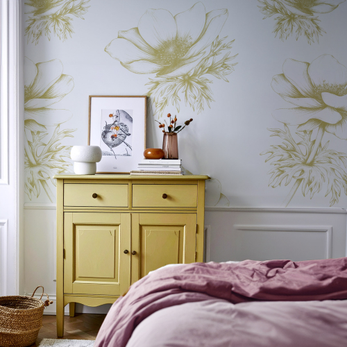 Panoramic wallpaper Anemones - Luluaucrayon collection - Acte-Deco