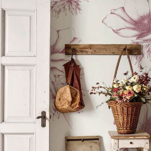 Panoramic wallpaper Anemones - Luluaucrayon collection - Acte-Deco