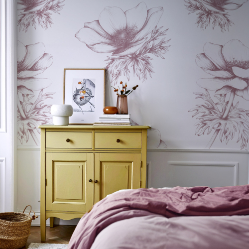 Papel pintado panorámico Anémonas - Colección Luluaucrayon Acte-Deco