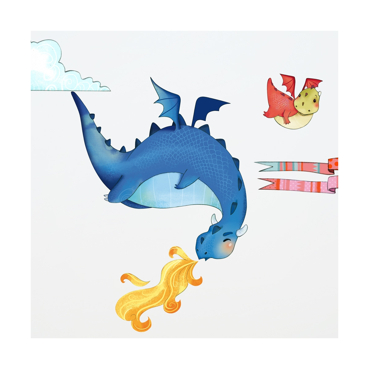 Sticker for children dragon | Acte-Deco