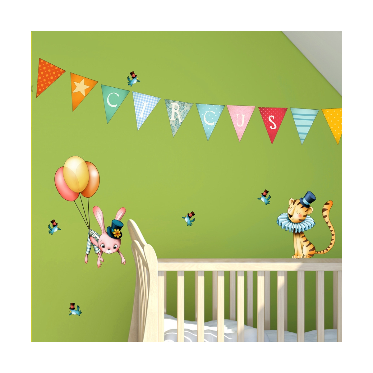 Flying circus board wall stickers