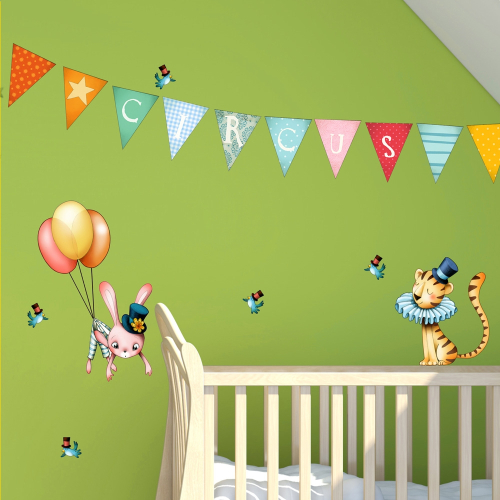Flying circus board wall stickers