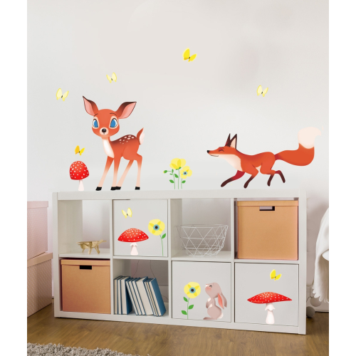 Sticker mural pour enfant Dans les bois - Acte-Deco