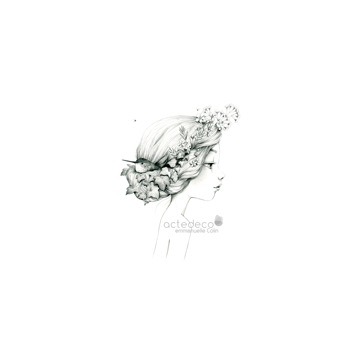 Tableau Wild girl 10-bw Tableau Wild girl 10-bw