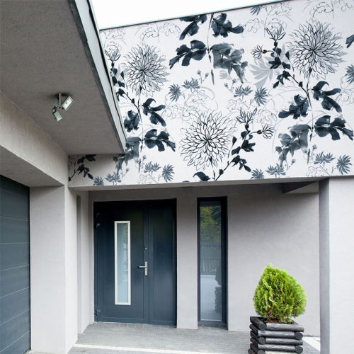 Papel pintado Exterior Flores azules | Acte-Deco