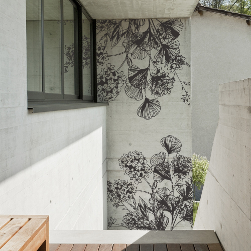 Floral outdoor wallpapers | Geometric Petals | Acte-Deco