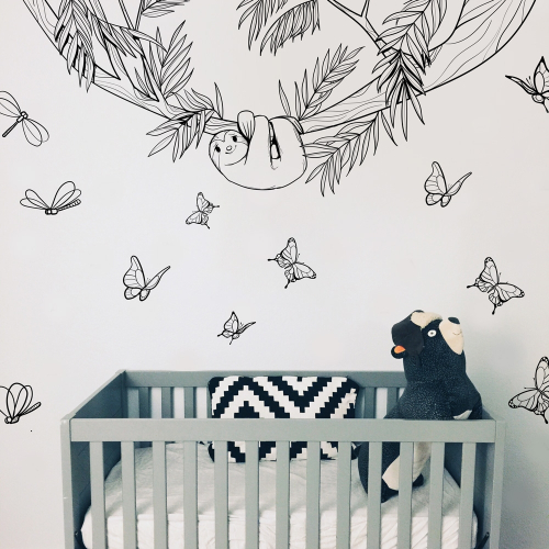 Butterflies and dragonflies wall sticker for children- Acte Deco