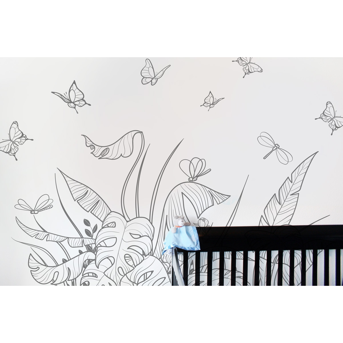 Wall Sticker Vegetation Jungle drawing | Acte-Deco