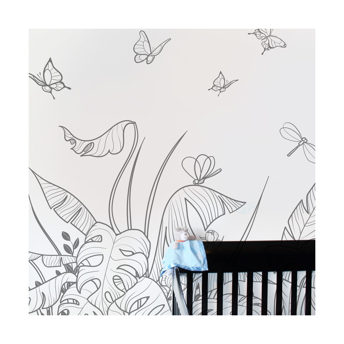 Wall Sticker Vegetation Jungle drawing | Acte-Deco