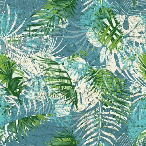 Exterior décor - Tropical green leaves