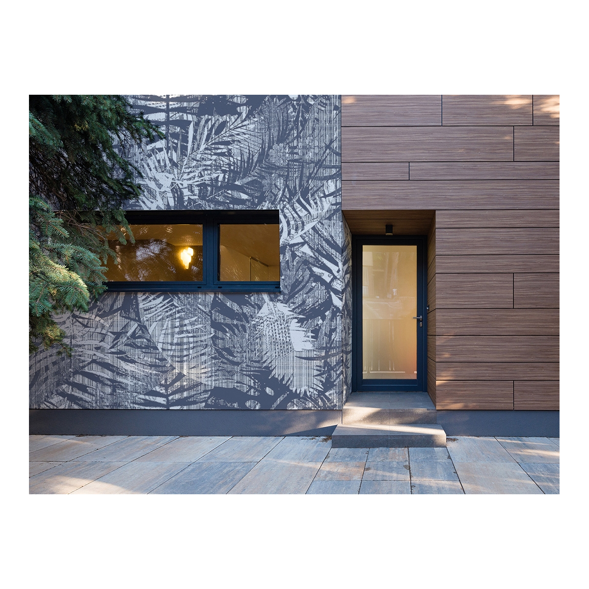 Outdoor décor Tropical blue leaves