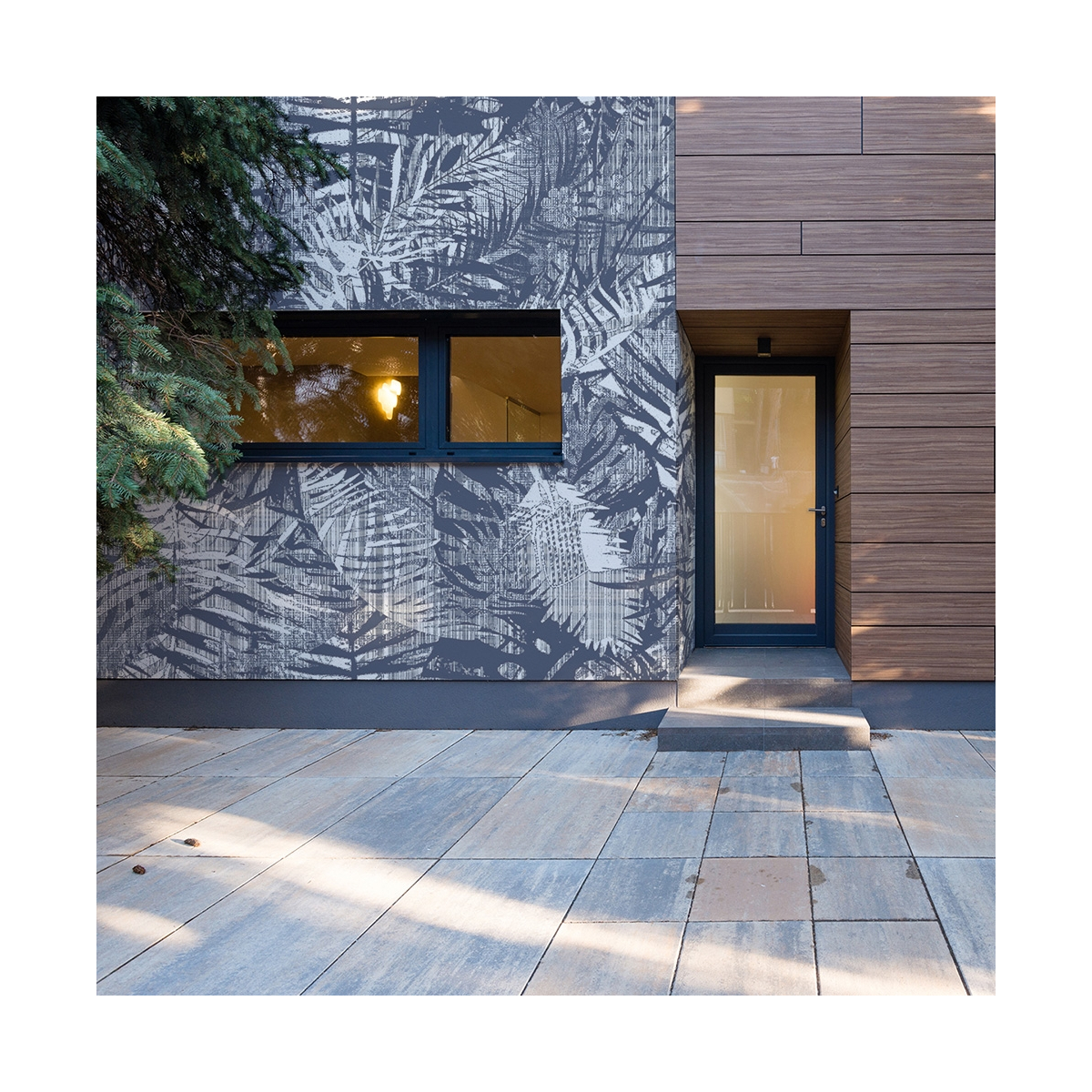 Outdoor décor Tropical blue leaves