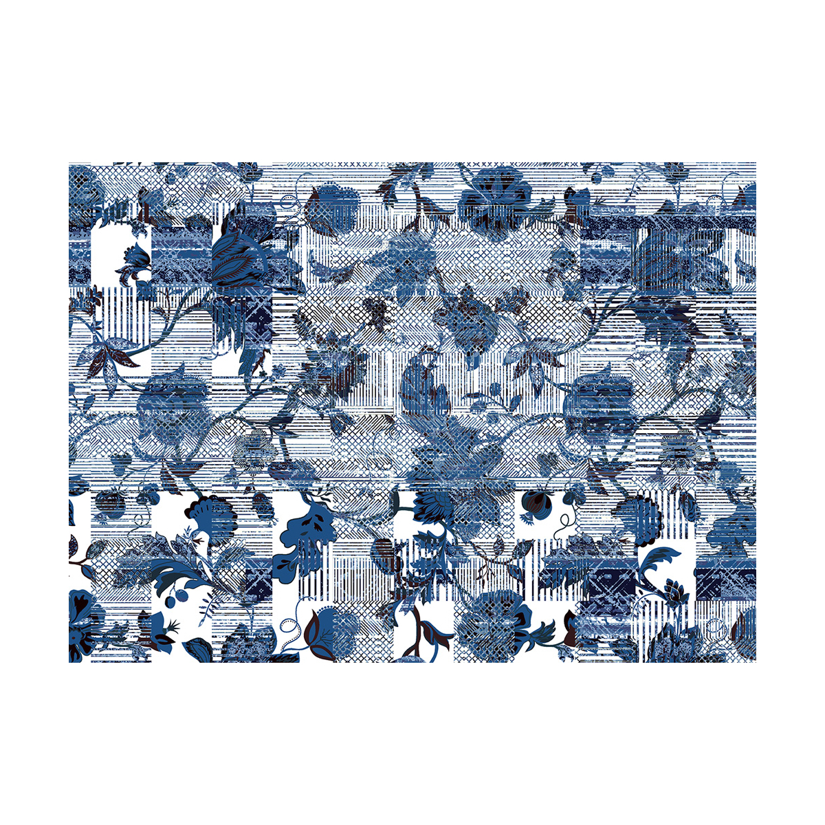 Outdoor Floral Stripes
