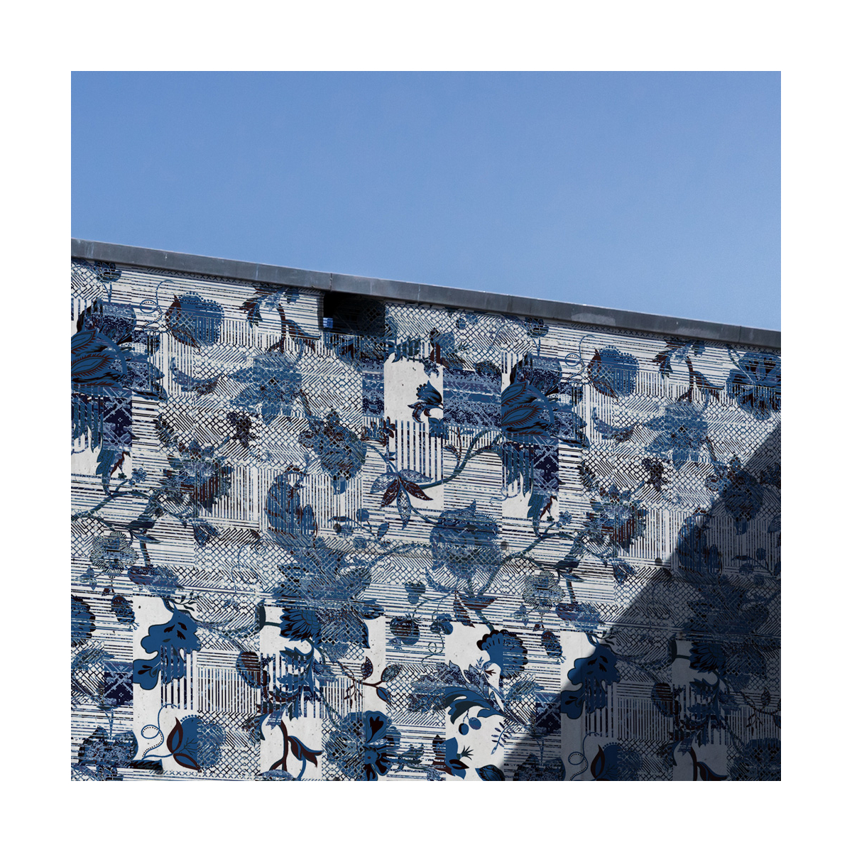 Outdoor-Dekor Floral Stripes