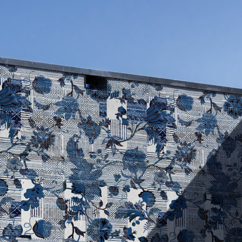 Outdoor-Dekor Floral Stripes