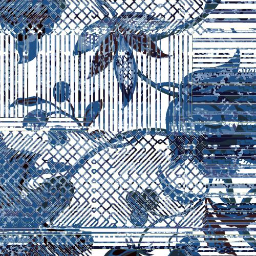 Décor extérieur Floral Stripes