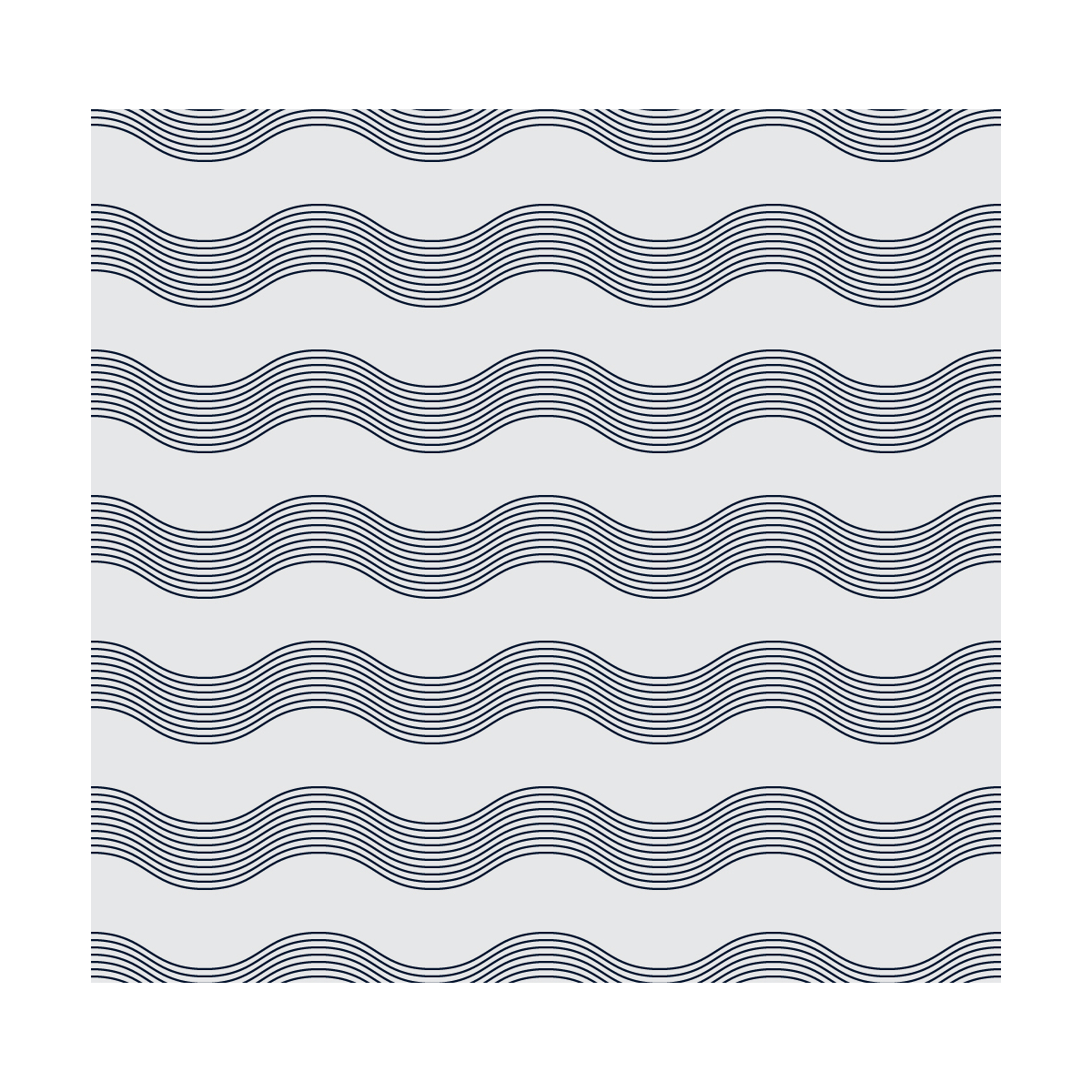 Blue waves exterior decor - UV-resistant