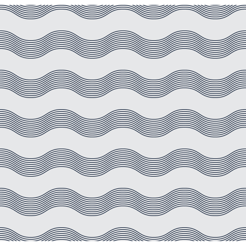 Blue waves exterior decor - UV-resistant