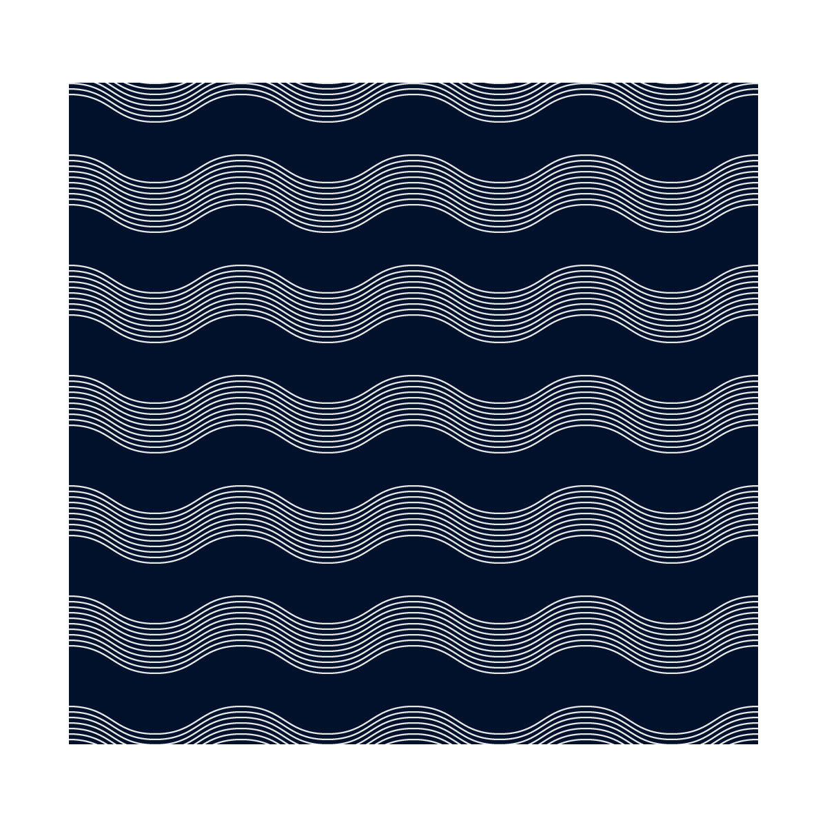 Blue waves exterior decor - UV-resistant