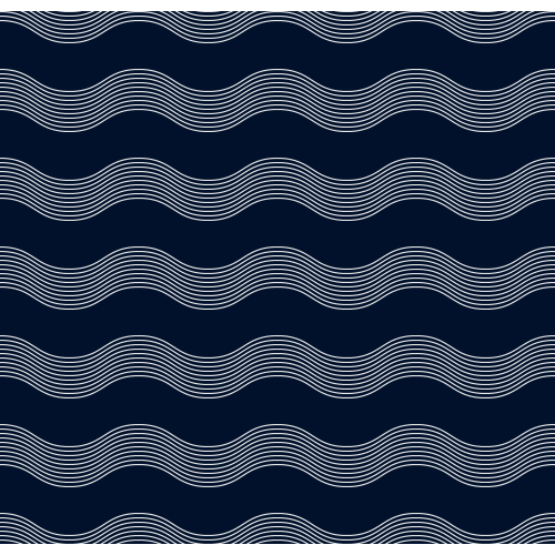 Blue waves exterior decor - UV-resistant