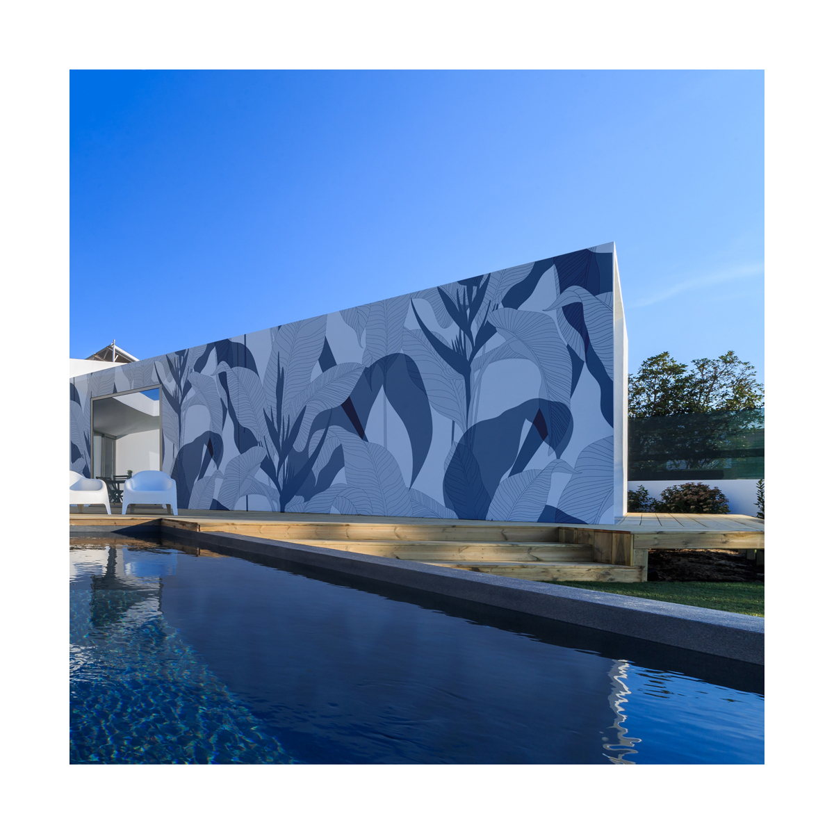 Extotic Leaves outdoor wallpapers - UV resistant